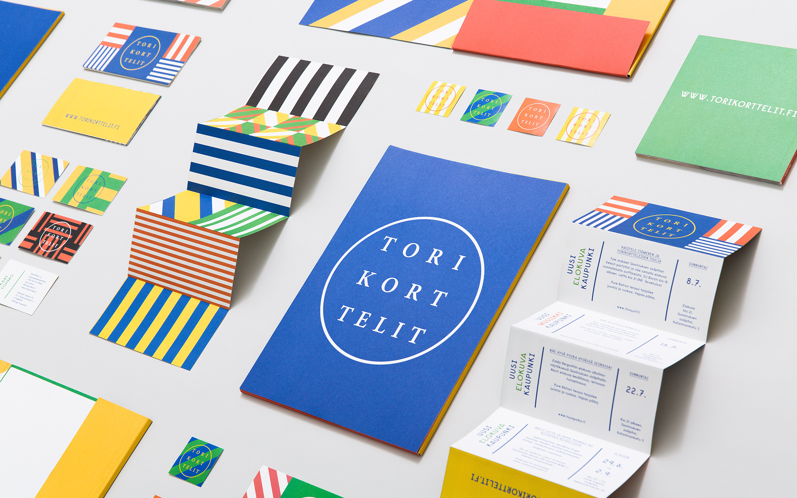 Branding and print for Finnish festival Torikorttelit designed by KokoroMoi