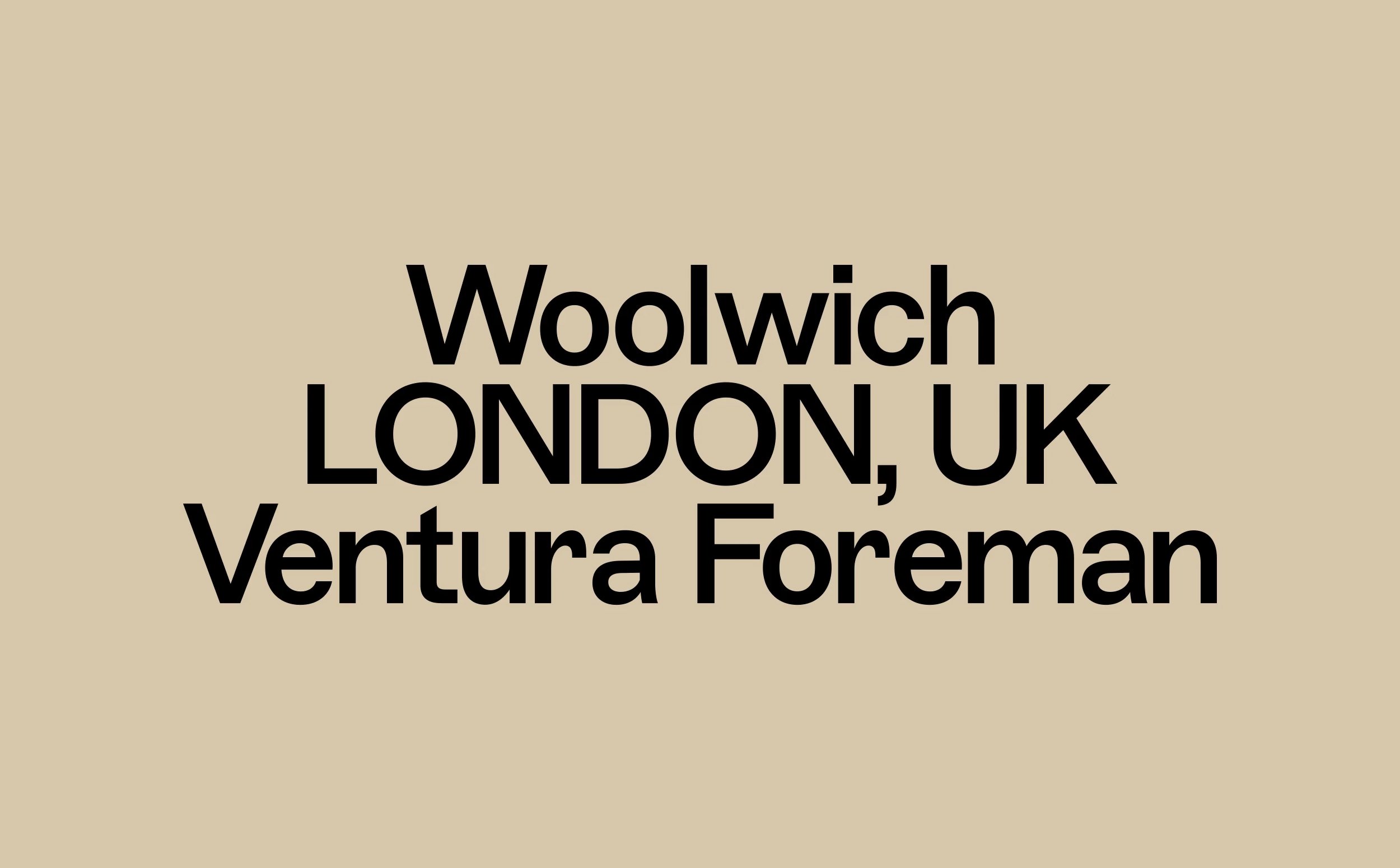 Logotype, typographic system, print and brand for London-based workwear design and manufacturer Ventura Foreman created by Studio Blackburn. 
