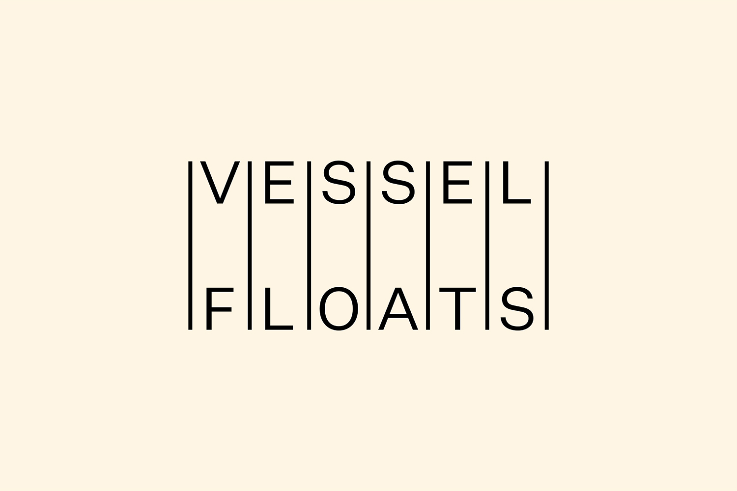 Logo designed by Order for Brooklyn-based flotation and deprivation therapy spa Vessel Floats