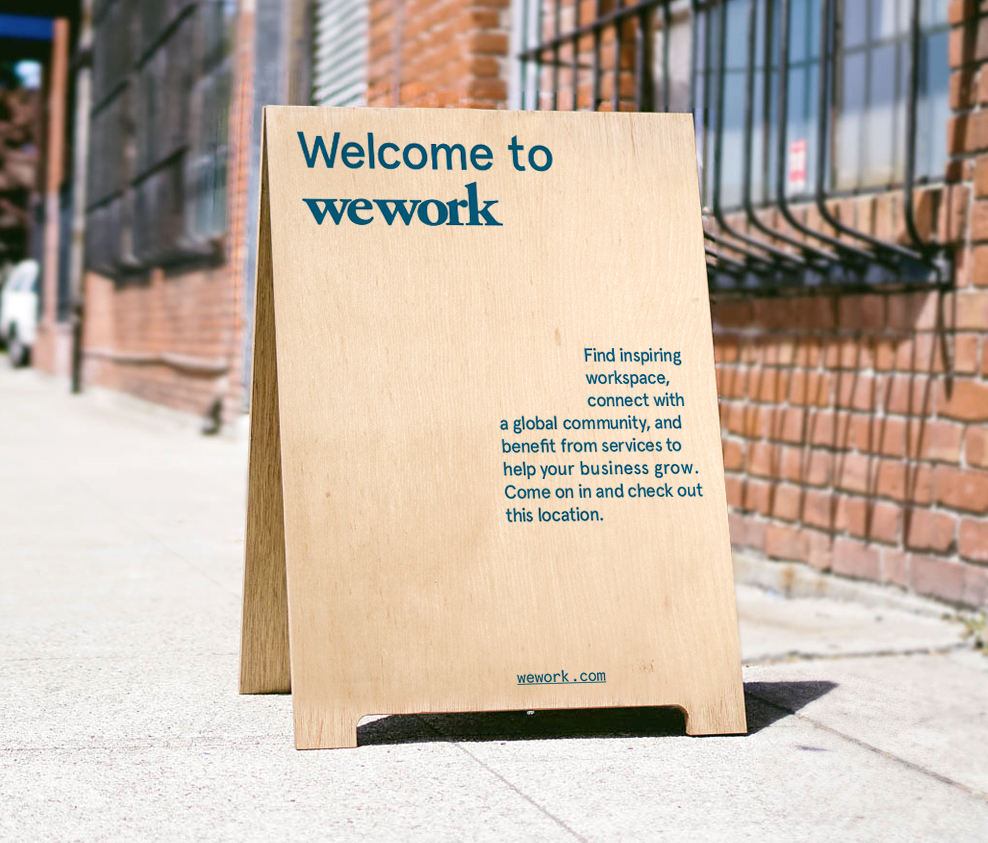 New visual identity designed by Gretel for New York-based co-working business WeWork
