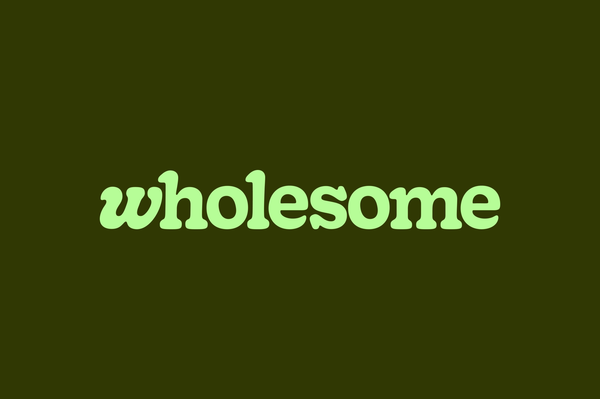 Custom logotype for Australian online grocer Wholesome designed by Universal Favourite
