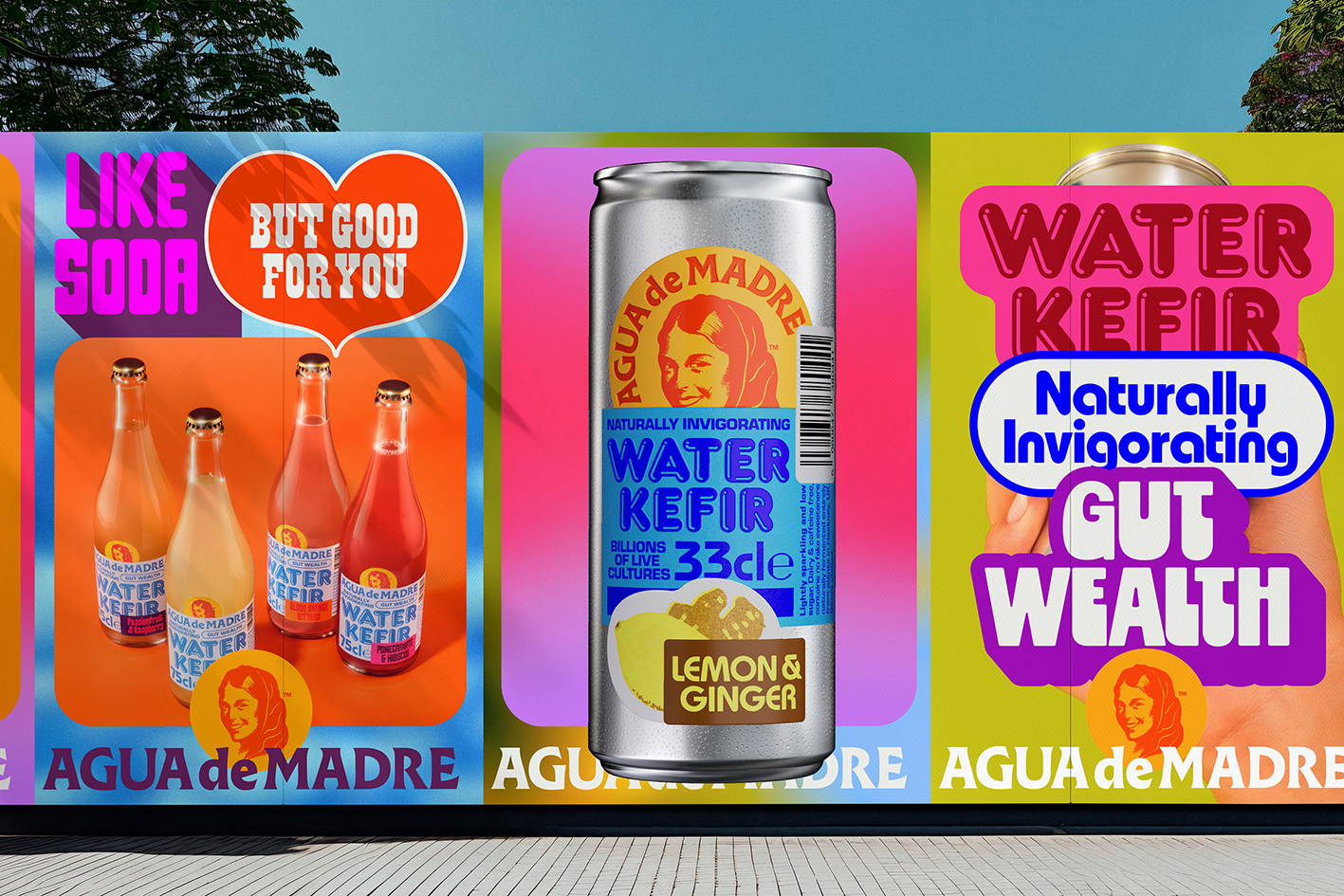 Logotype, typography, animation and packaging for fermented sparkling kefir water Agua de Madre designed by Chris Chapman. Logotype, typography, animation and packaging for fermented sparkling kefir water Agua de Madre designed by Chris Chapman.