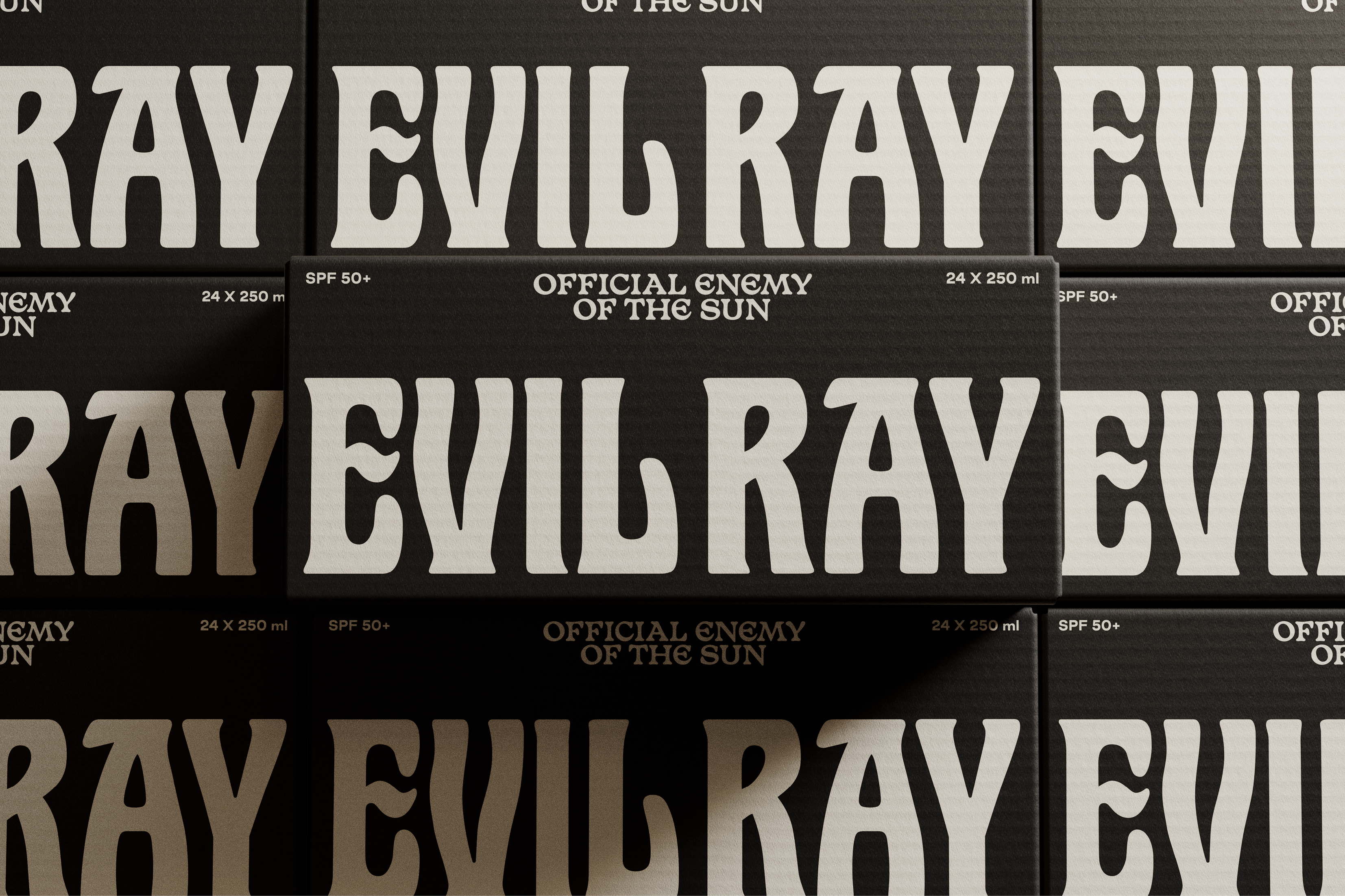 Evil Ray Seachange branding identity design illustration wordmark logo bpo review packaging design