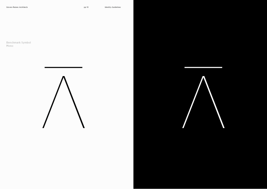 Brand identity guidelines designed by Graphical House for architectural studios Gras & Groves-Raines Architects