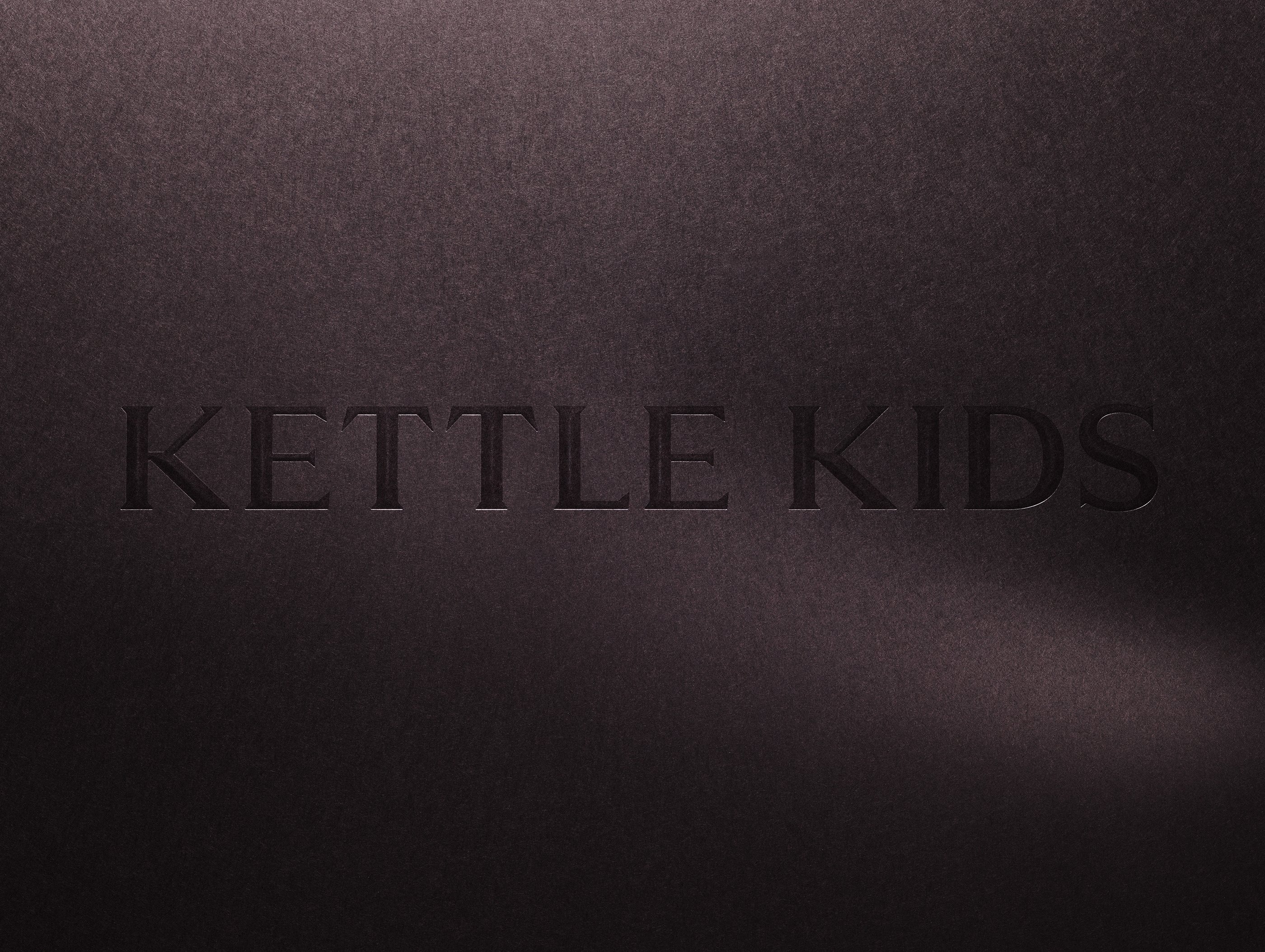 Monogram, logotype and custom typeface for London luxury watch retailer Kettle Kids designed by Two Time Elliott