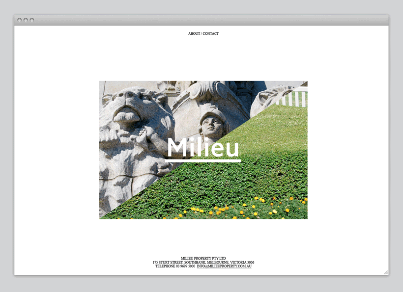 Photography and website design by Hi Ho for Melbourne-based boutique developer Milieu