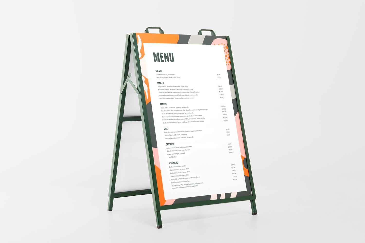 Logo, illustration and sandwich board design by Studio South for brasserie and courtyard bar Old Elephant House at Auckland Zoo