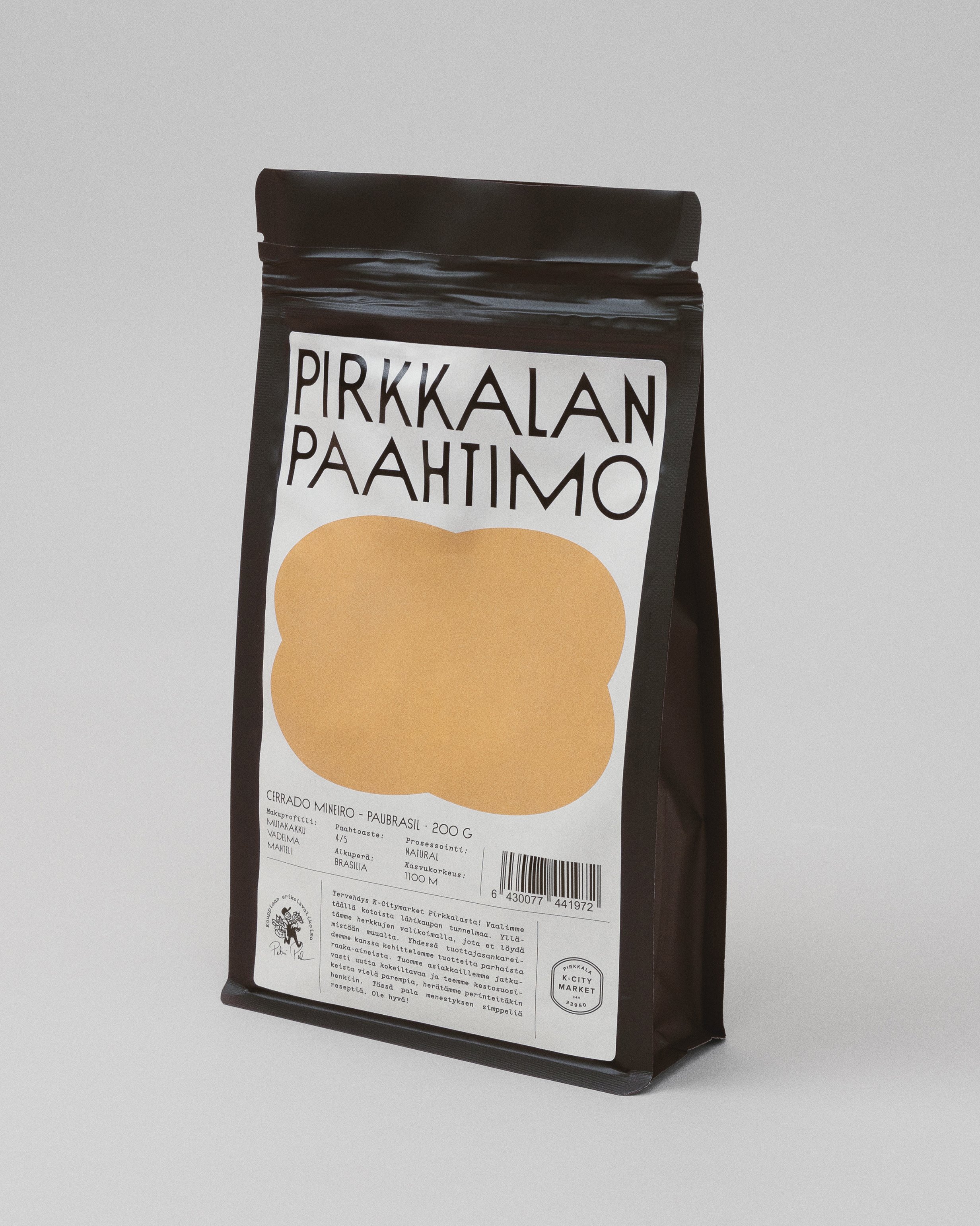 Logotype, brand identity design and packaging for Finish ice cream brand Pirkkalan designed by Werklig