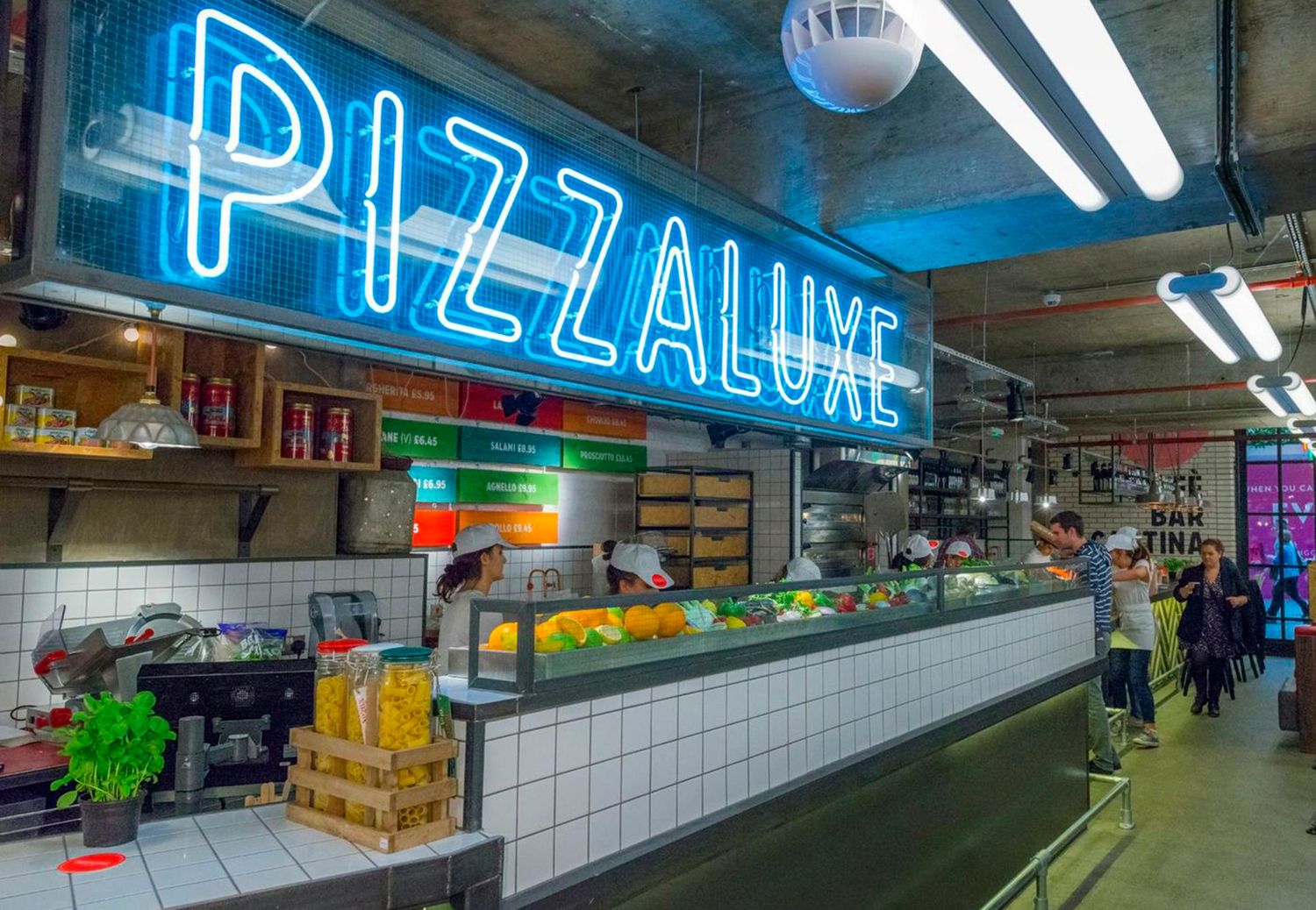 Signage for PizzaLuxe designed by Touch
