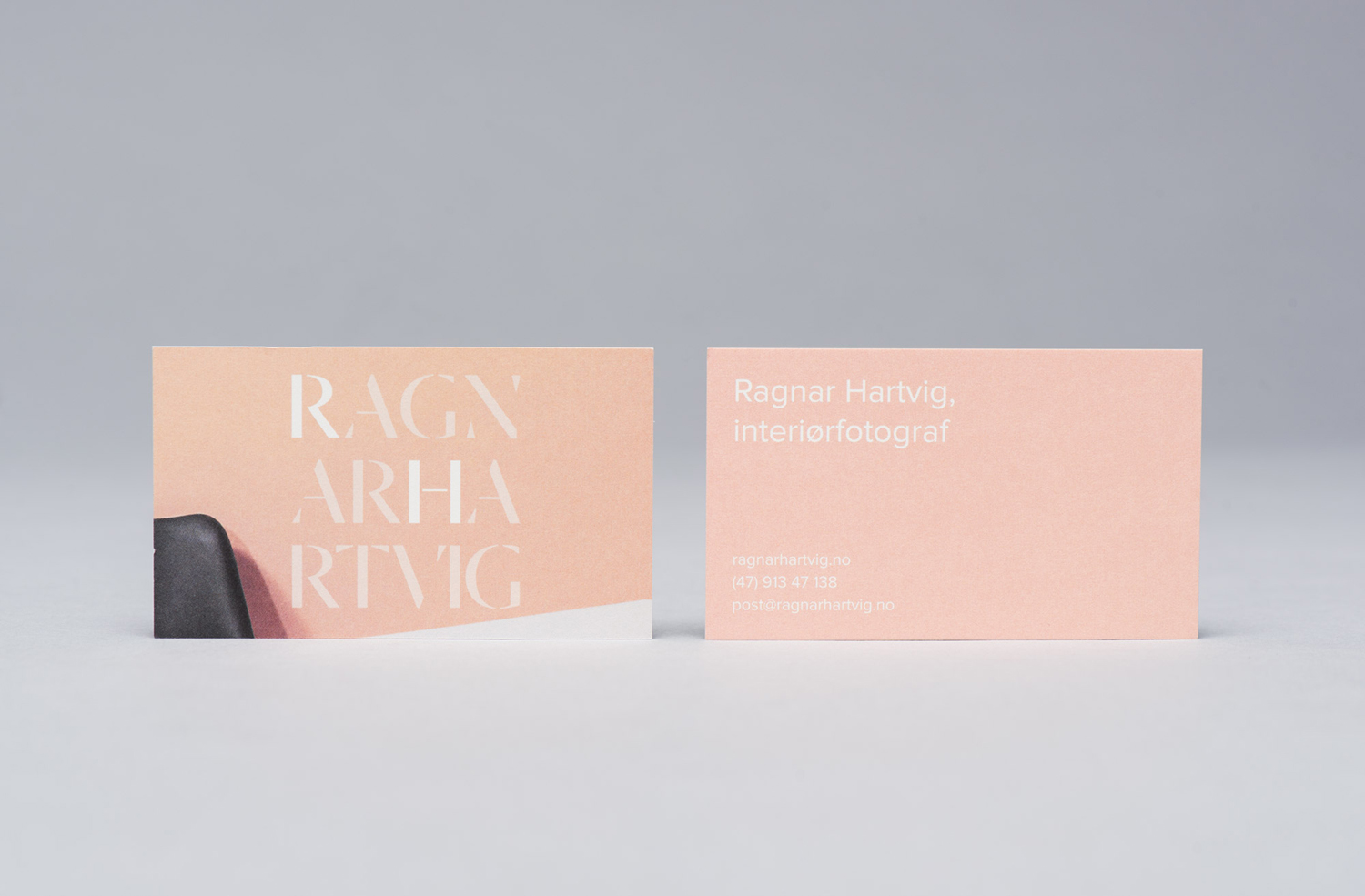 Brand identity and business cards for Norwegian photographer Ragnar Hartvig by Commando Group, Oslo