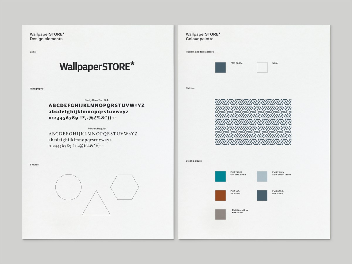 Packaging guidelines for WallpaperSTORE* by A Practice For Everyday Life, United Kingdom