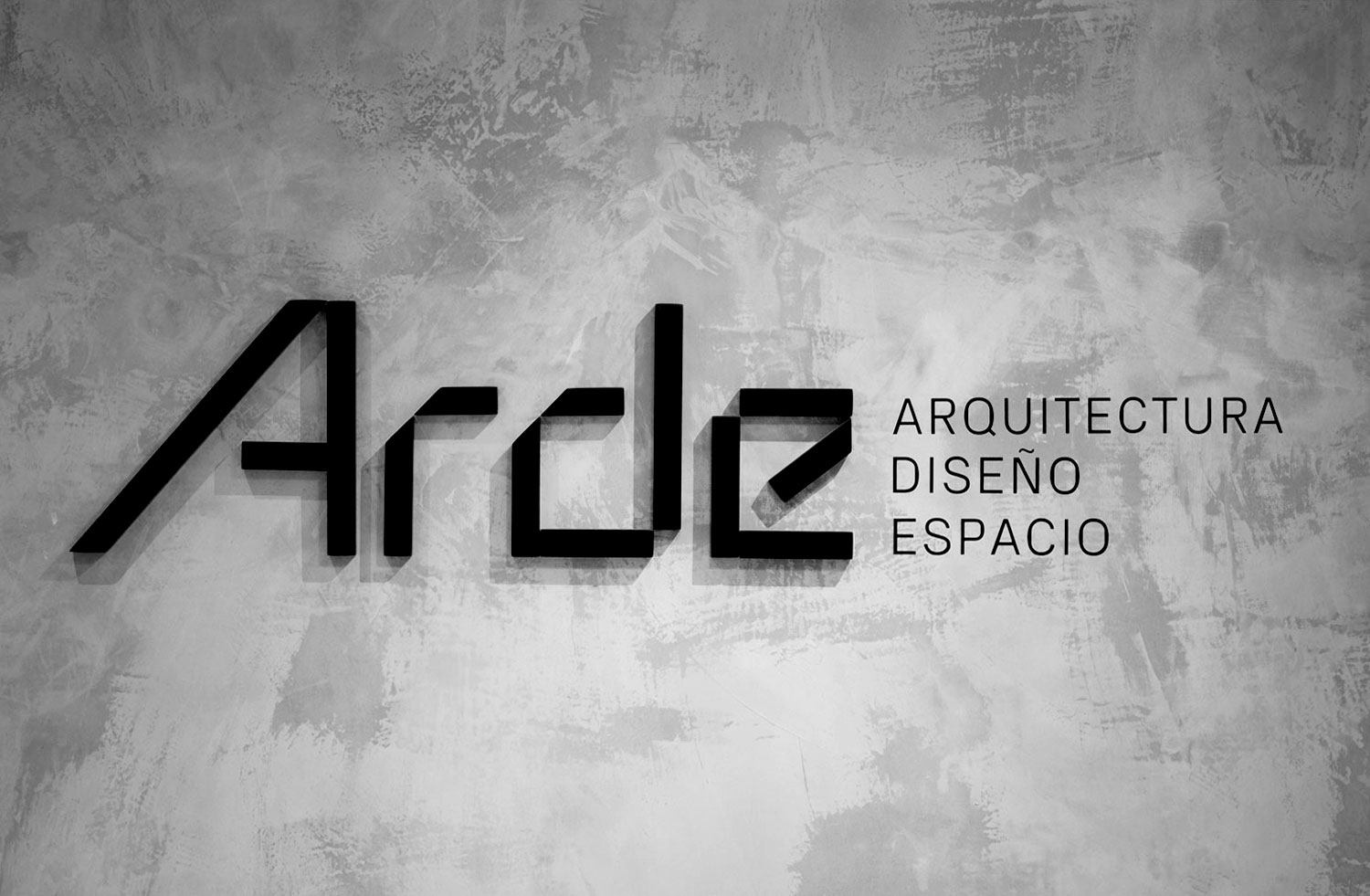 Logotype and signage for Lima-based architecture and design firm Arde by IS Creative Studio, Peru