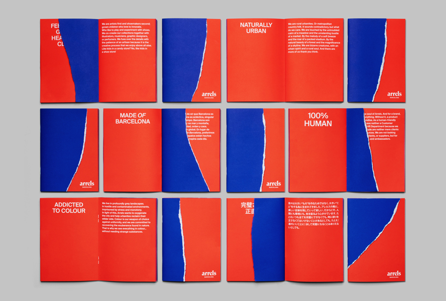 Brand Identity and brochure for Barcelona based shoe brand Arrels by graphic design studio Hey