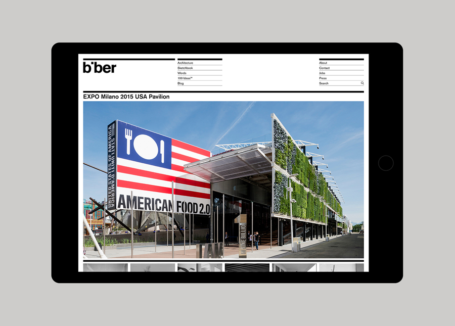Mobile responsive website for Biber Architects designed by Spin
