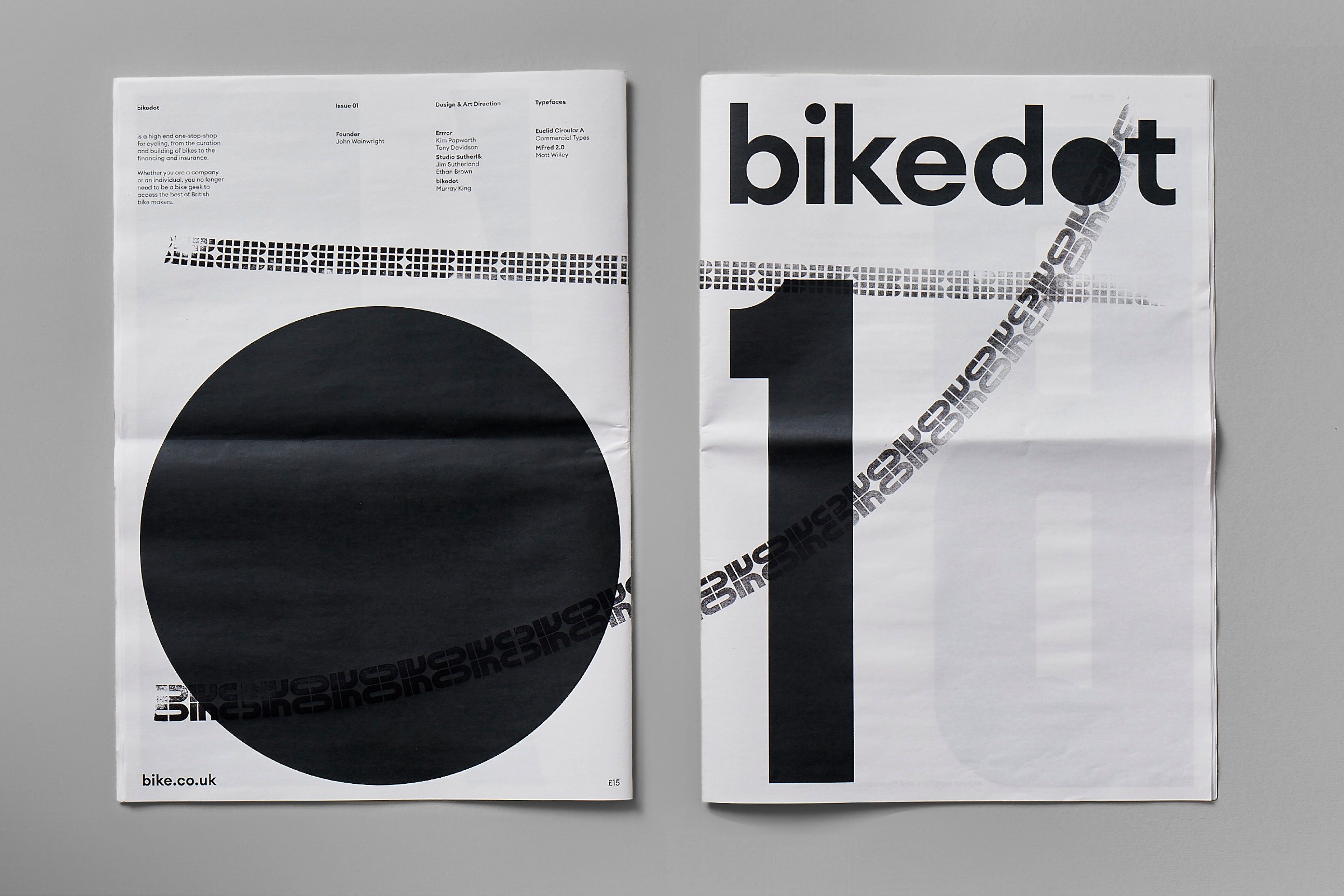 Logo, brand identity and print designed by Studio Sutherland for London-based bike curator, builder and seller Bikedot. 