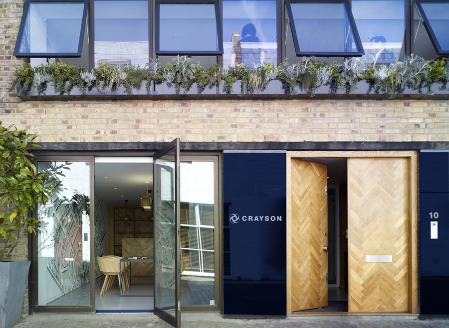 Exterior signage for Crayson designed by Beam