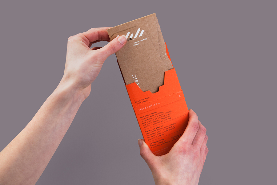 Visual identity and packaging designed by Believe In for Finchtail's mobile phone and tablet stand