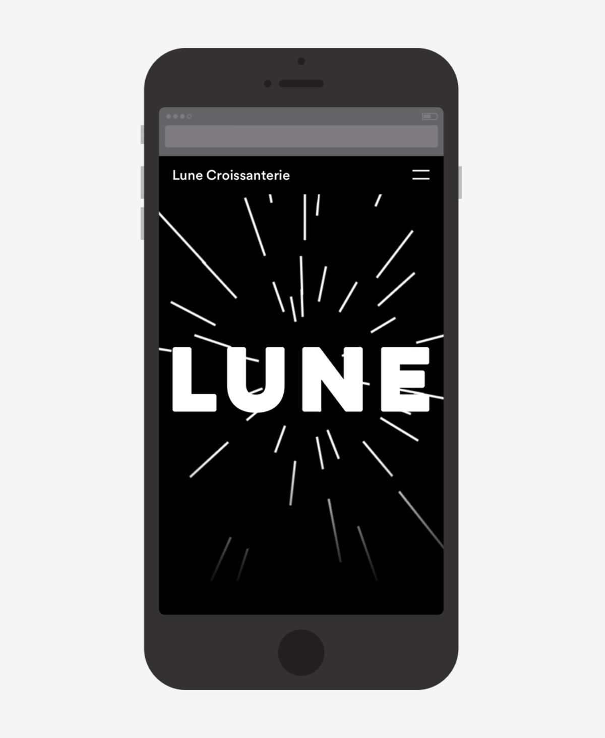 Brand identity and website design for bakery Lune Croissanterie by graphic design studio A Friend Of Mine, Australia