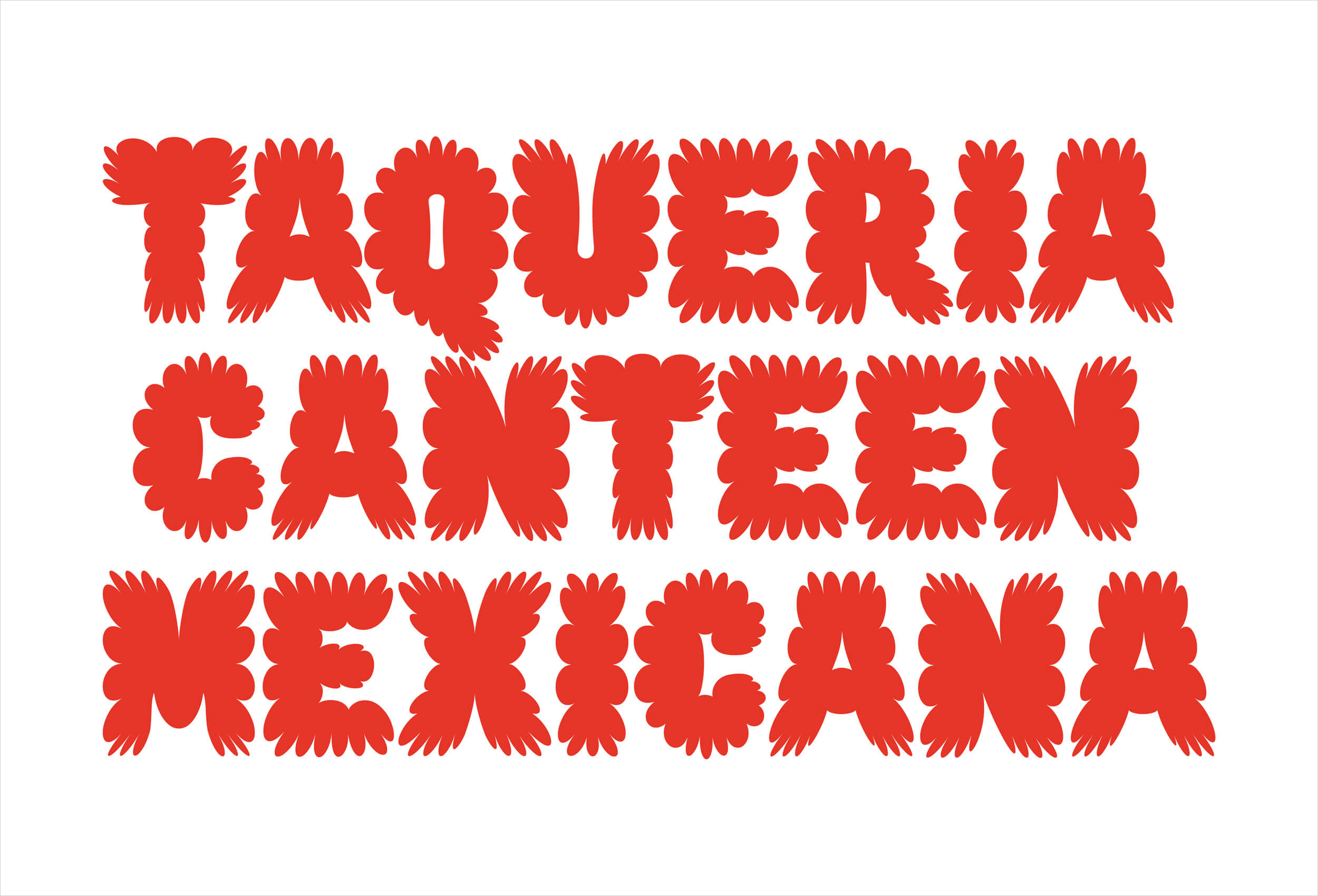 A flora-inspired custom typeface and logotype designed by Seachange for Mama Mexa, an Auckland-based taco pop-up