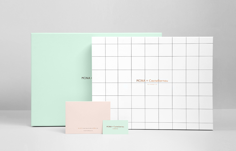 Copper foiled packaging for Mona De Castellarnau designed by Anagrama