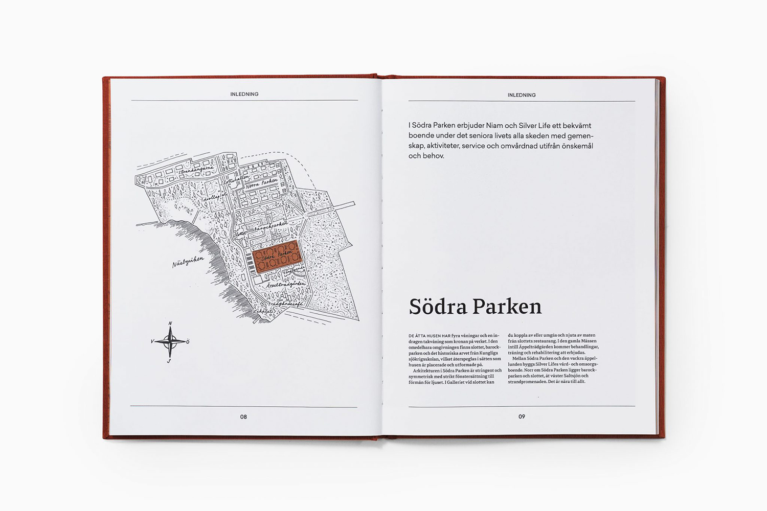 Logo, brochure, illustration and photography by Bedow for Swedish property development Näsby Slottspark