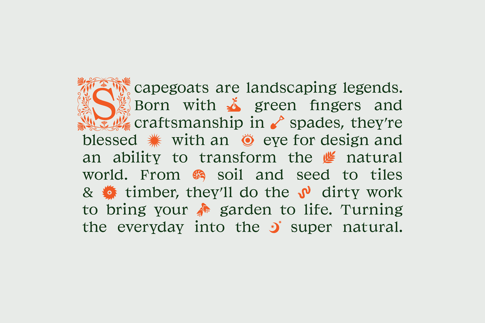 Logo, illustration, copywriting and web design by Strategy for Wellington-based landscaping company Scapegoats