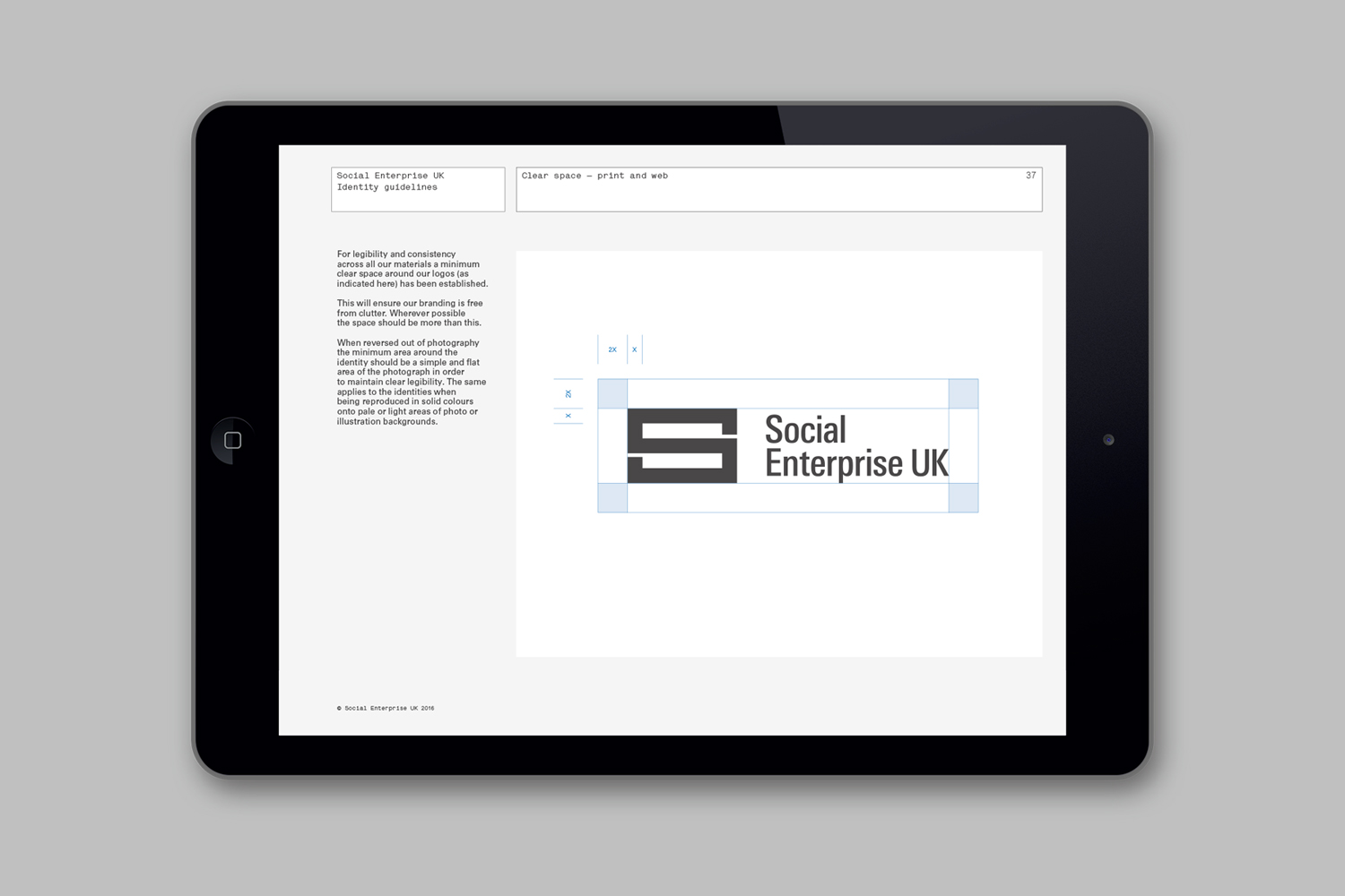 Logo and brand guidelines for Social Enterprise UK by London based graphic design studio Paul Belford Ltd.