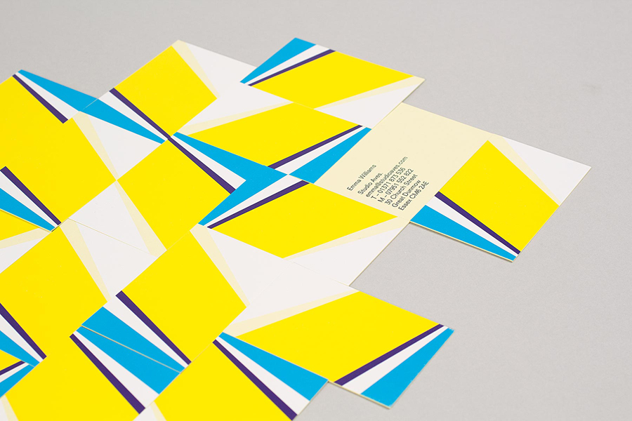 Business cards designed by Build for British typographic design studio Studio Aves