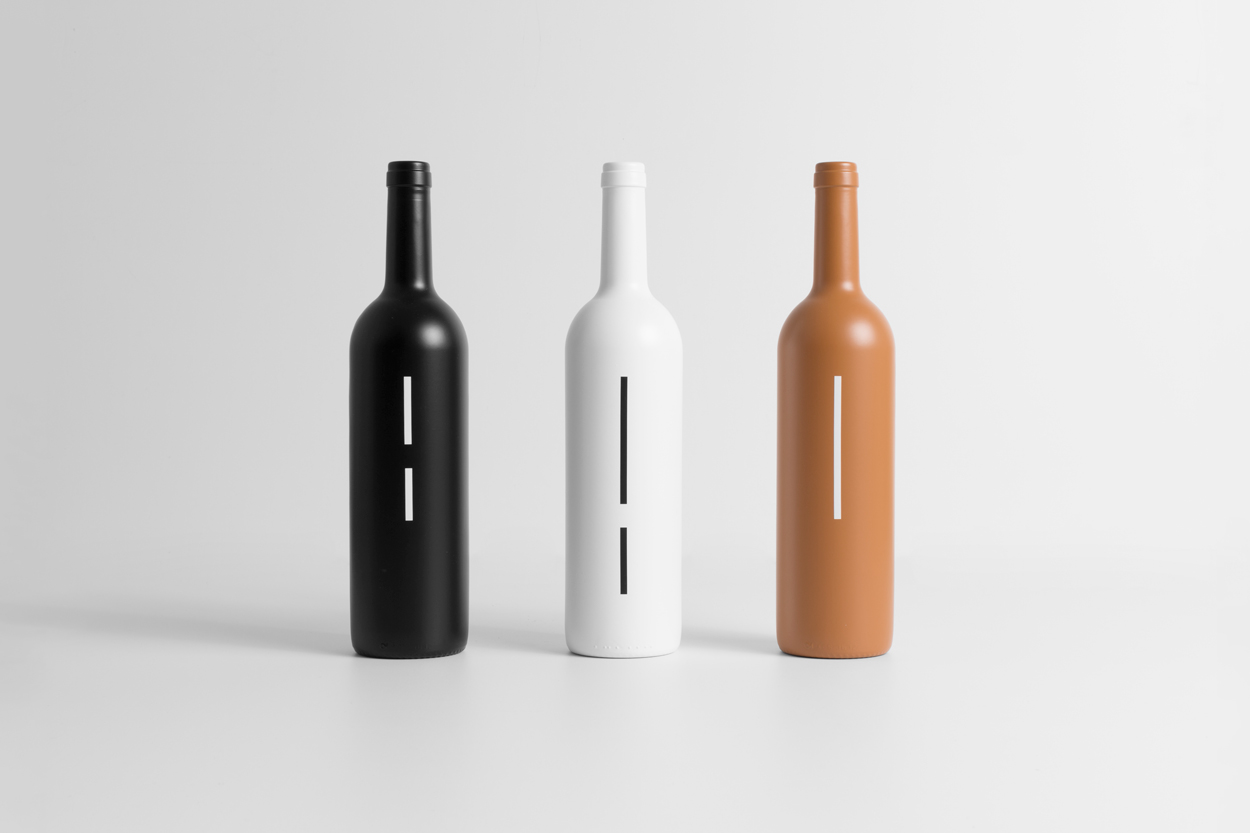 Brand identity and branded wine bottles by Studio South for Auckland luxury apartment complex The International