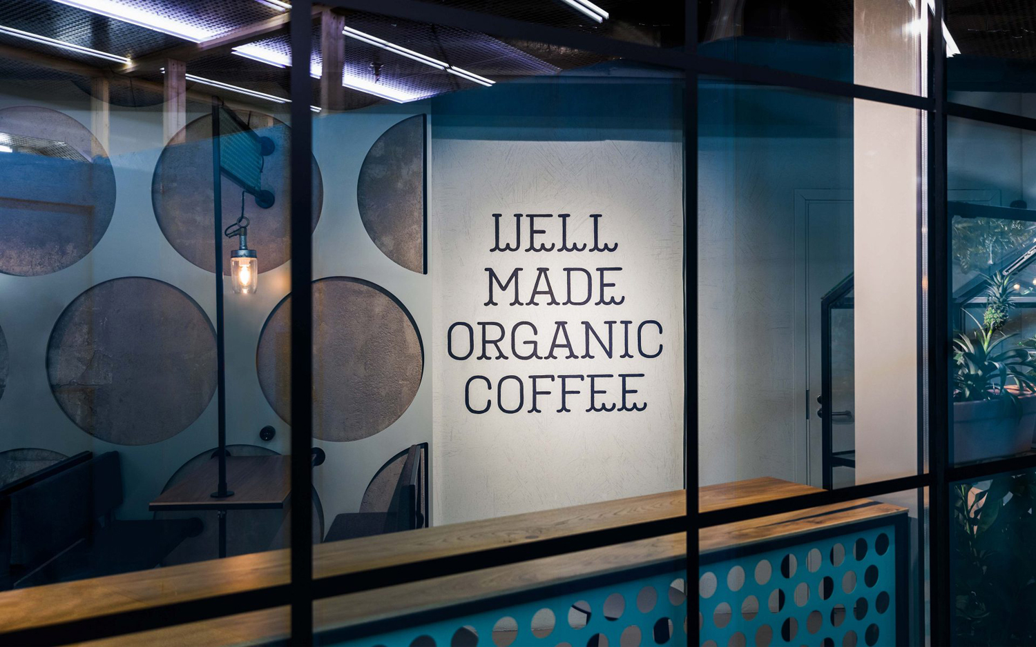 Brand identity and custom typeface by Bond for Helsinki-based vegetarian café Well Coffee