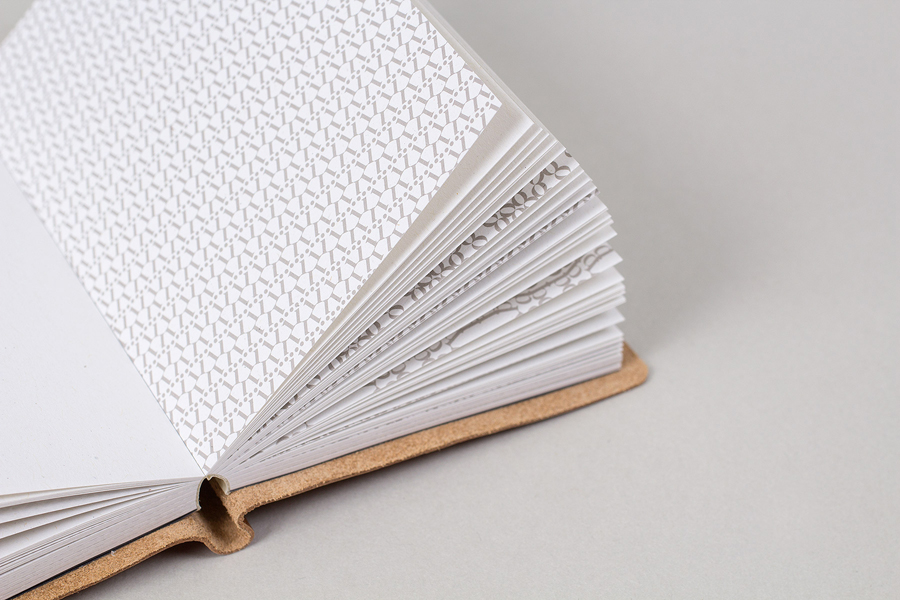 Leather-bound and embossed notebook for Generation Press designed by Build