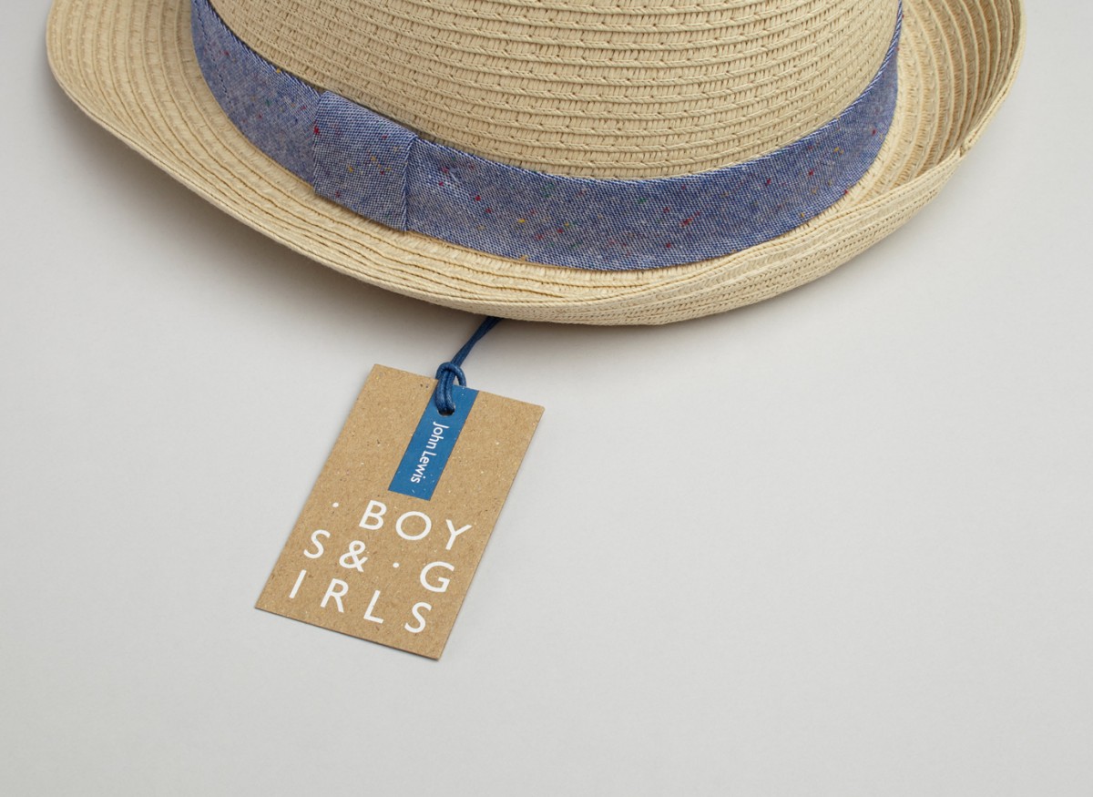 Brand identity and tags for John Lewis Childrenswear Department by Charlie Smith Design, London, UK