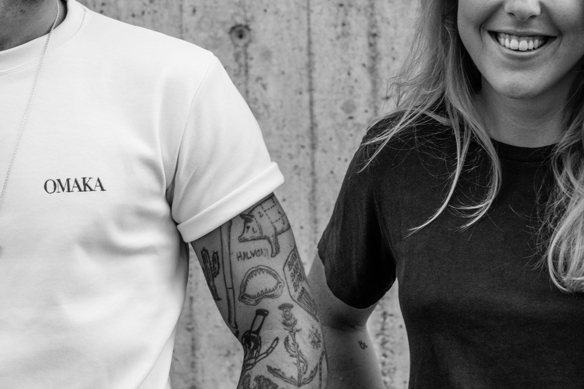 Logo and branded t-shirt design for Swedish microbrewery Omaka by Stockholm Design Lab