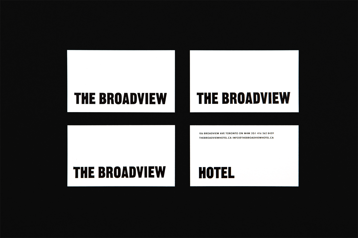 The Best Business Cards Designs of 2017 – The Broadview Hotel by Blok, Canada