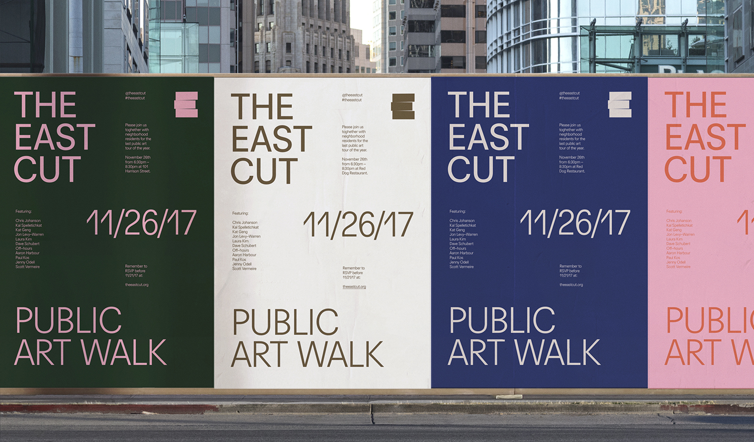 Logo, graphic identity and website by Collins for the new San Francisco neighbourhood of The East Cut