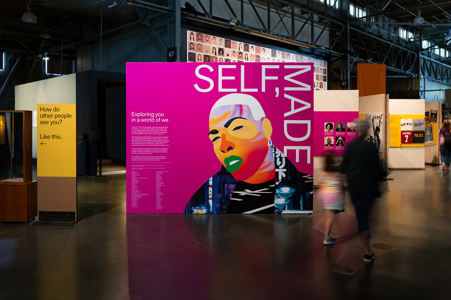 Campaign designed by Collins for Exploratorium's summer 2019 exhibition Self, Made