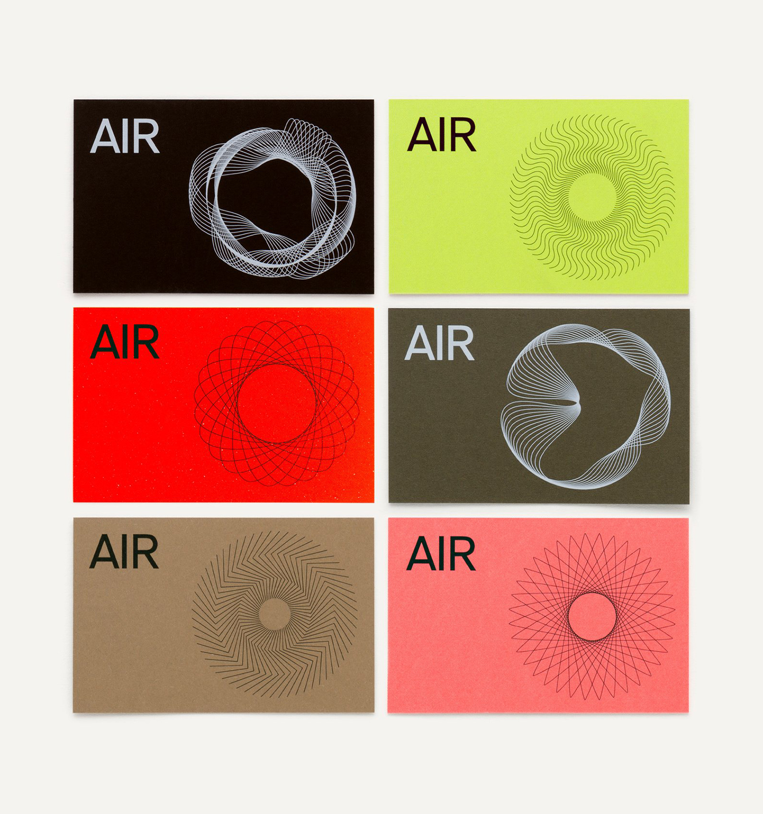 Logo and spot colour business cards designed by Spin for London-based Air Studios, home of the world’s largest recording rooms