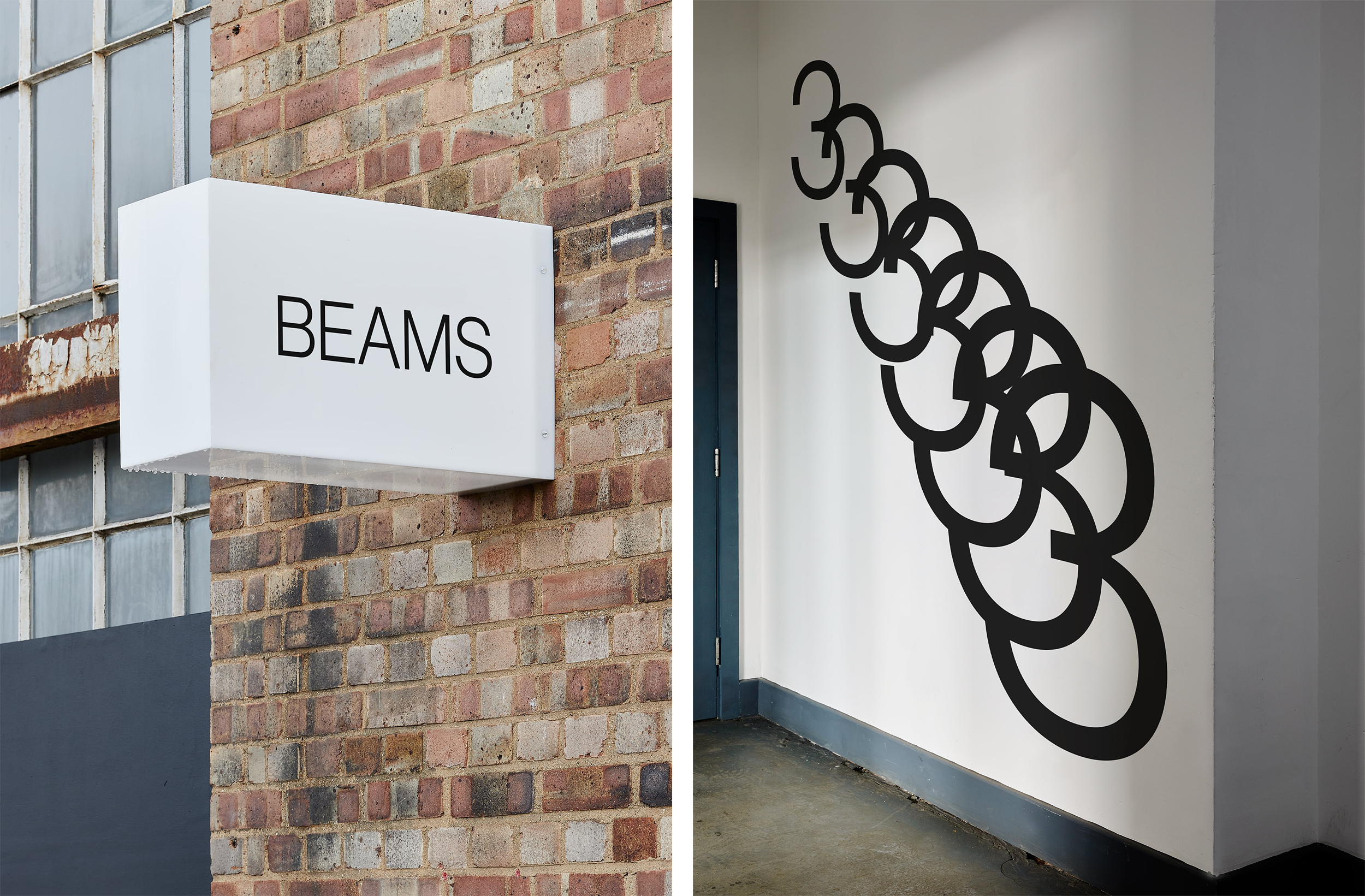 Dynamic motion logo and generative visual identity devised by Only Studio for London music, arts and culture events space Beams