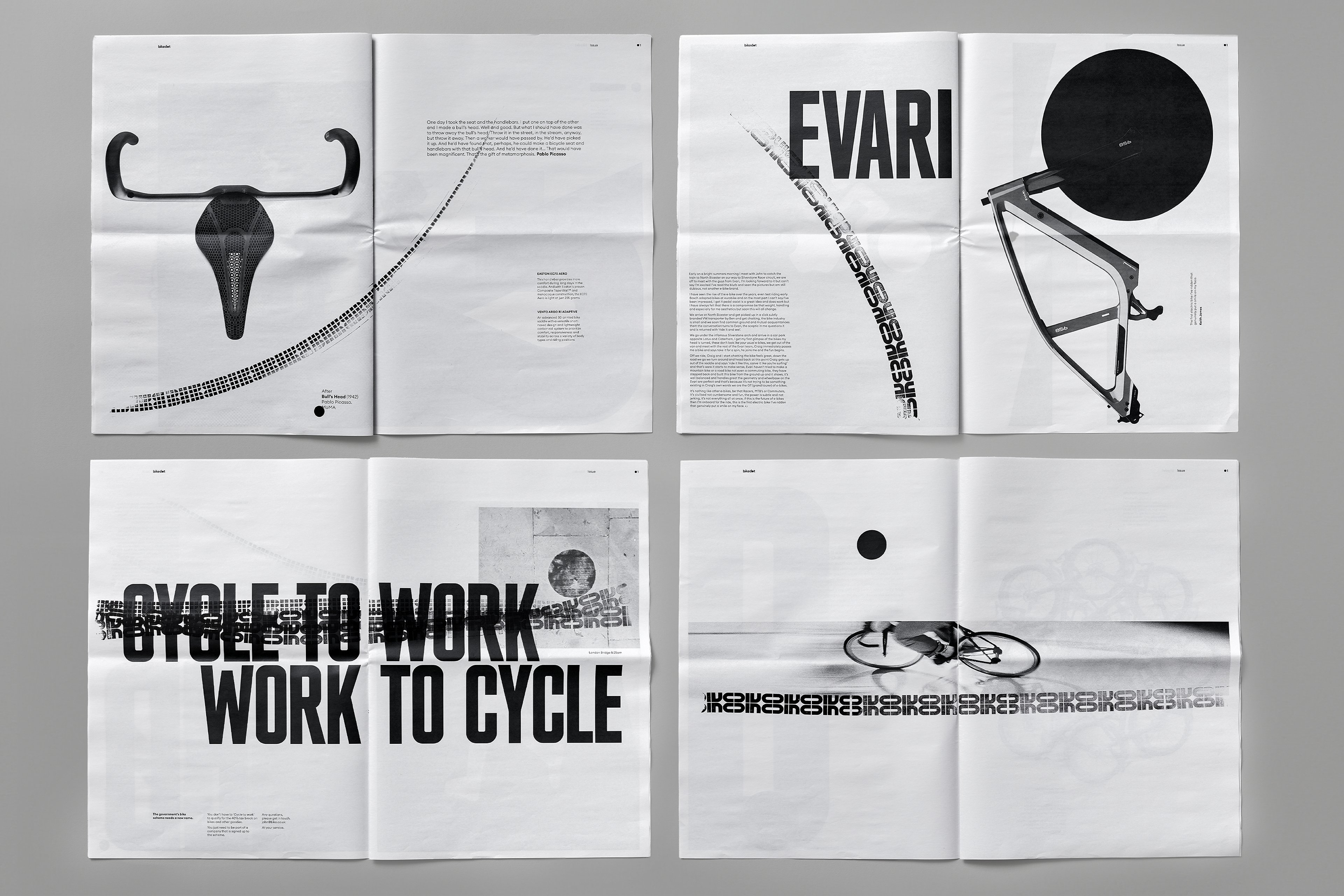 Logo, brand identity and print designed by Studio Sutherland for London-based bike curator, builder and seller Bikedot. 