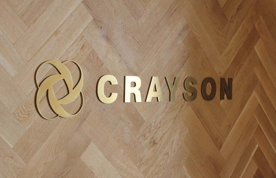 Signage for Crayson designed by Beam