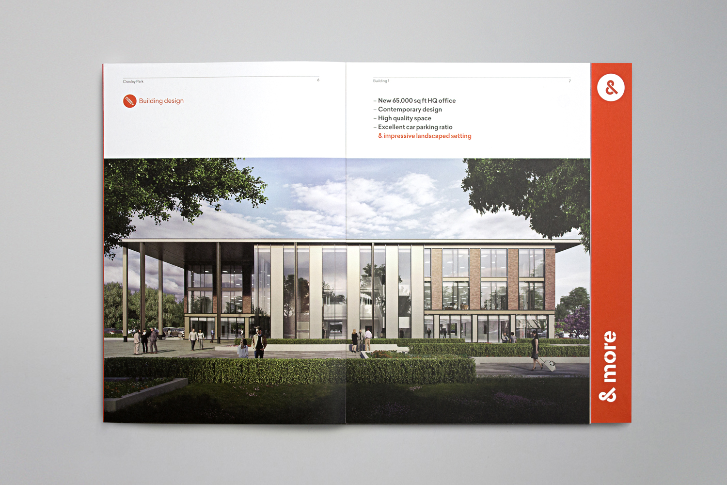 Brochure spread by Blast for UK business park Croxley Park
