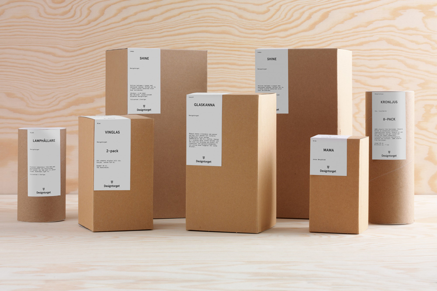 Packaging by Kurppa Hosk for Swedish contemporary furniture, art and design curator and retailer Designtorget