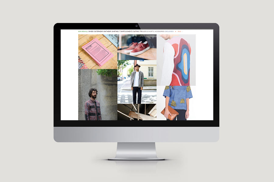 Visual identity and website designed by IYA Studio for casual menswear, womenswear and footwear brand Folk