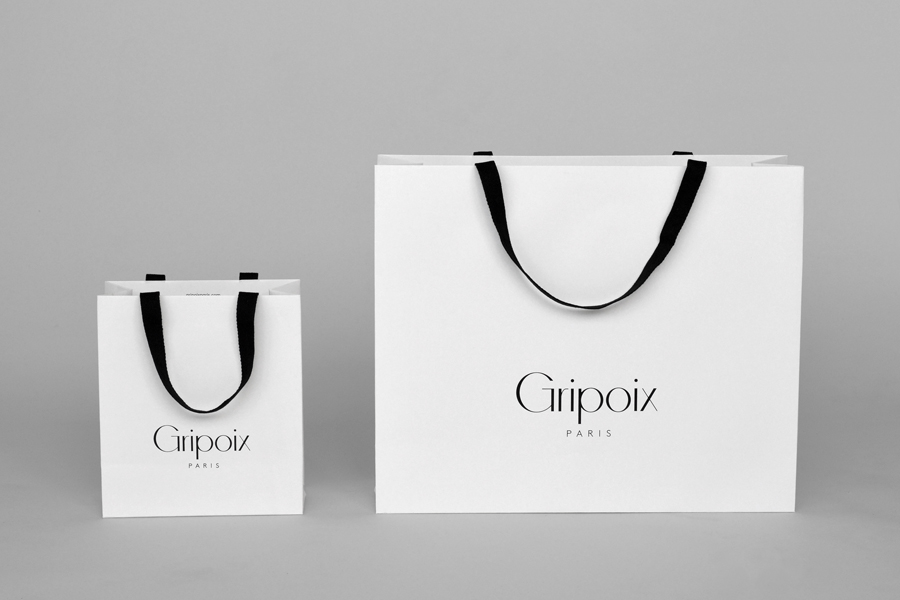 Shopping bags for French jewellery manufacturer Gripoix by graphic design studio Mind