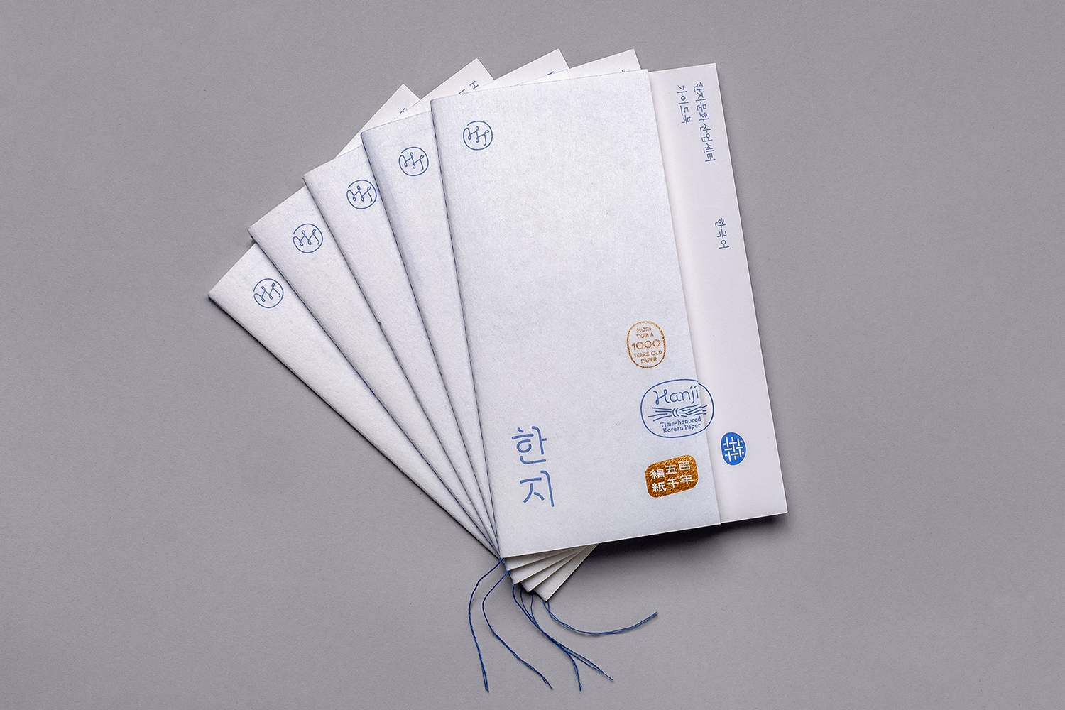 Logo, stamps, guides and wayfinding by Studio fnt for Korean paper brand Hanji