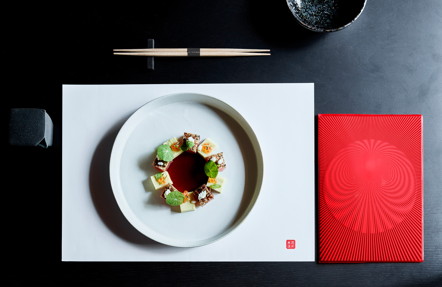 Visual identity and menu designed by Fabio Ongarato Design for Japanese restaurant in Melbourne Kisumé