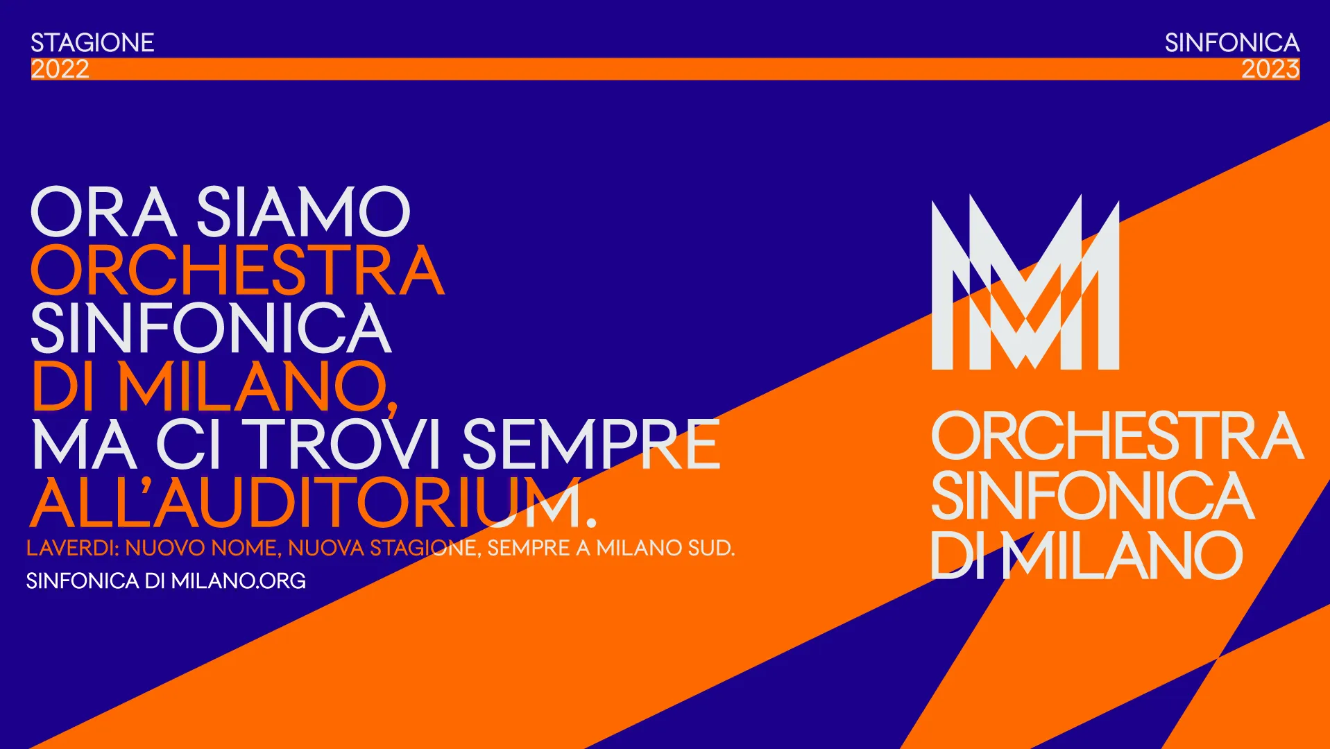 Banner and brand identity for Orchestra Sinfonica di Milano designed by Landor & Fitch 