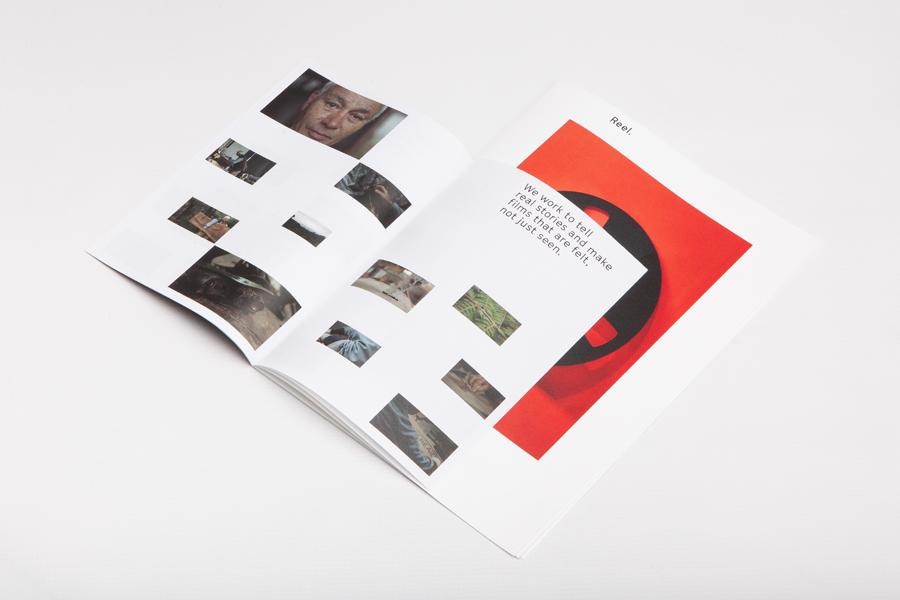 Reel brochure by graphic design studio Richards Partners