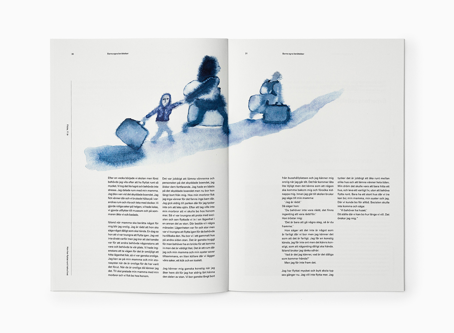 Who Protects Me from Violence? a UNICEF publication on domestic violence against children in Sweden designed by Bedow