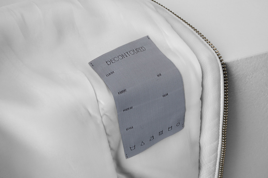 Logotype and garment labels designed by Bunch for Milan based fashion label Decontoured